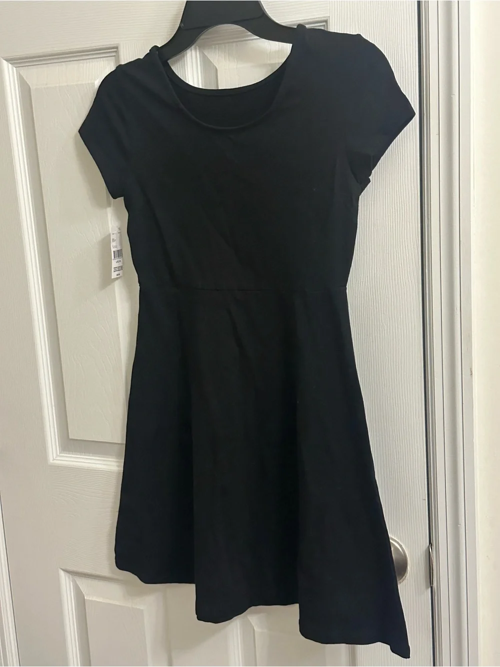 New Simply Styled Girls Size Large 14 Black Short Sleeve Skater Dress